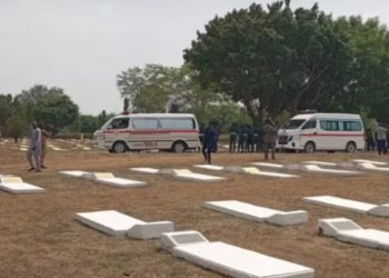 Final Farewell: 17 Soldiers Slain In Okuama Community Laid To Rest At Abuja Cemetery