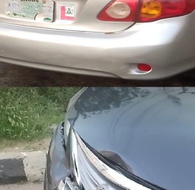 In Lagos, A Woman Who Was A Learner Hits A New Nissan Car