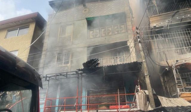 Blazing Fire In Lagos Island