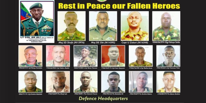 The Nigerian Army Pays Tribute To The 17 Brave Men