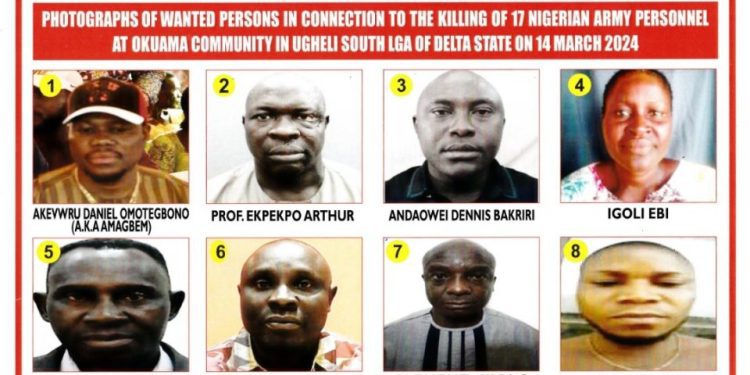 Delta State: DHQ Declares 8 Wanted For Killing Soldiers